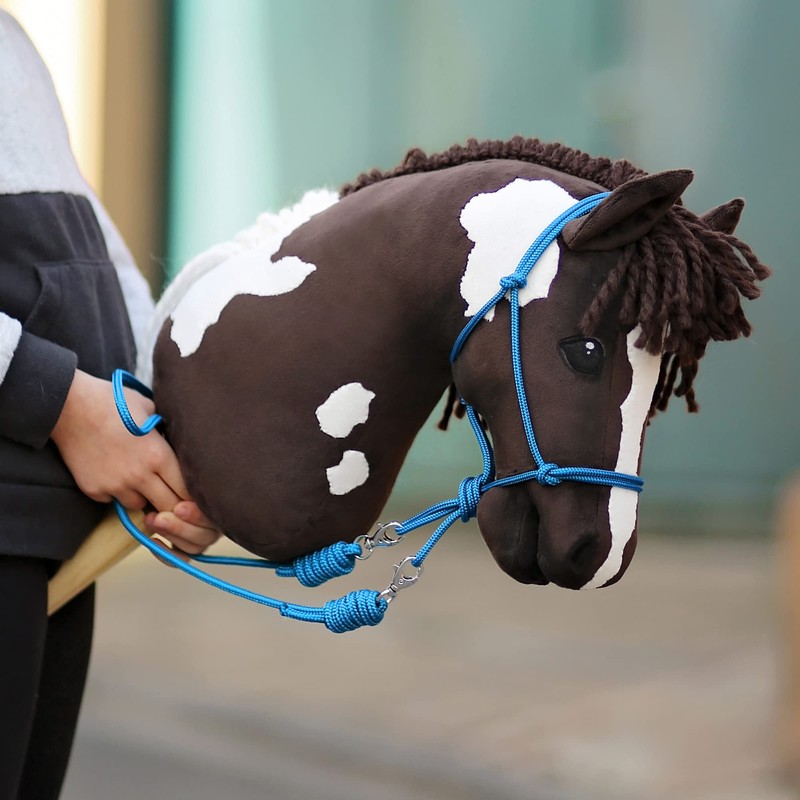 Hobby Horse Headcollar Material Set Aqua / Pink (Instructions Sold