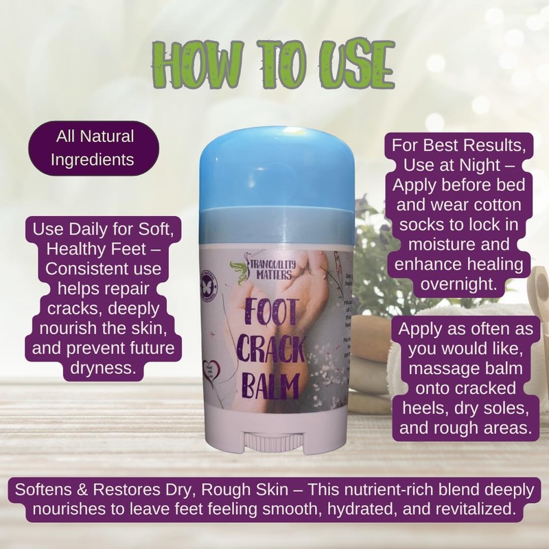 All natural Foot Crack Balm