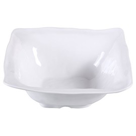 Yanco CAT-1281 Catering 5.5 qt Square Bowl, 14" Length, 14" Width, 5.25" Height, Melamine, White Color, Pack of 6