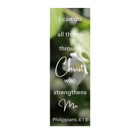 I Can Do All Things Through Christ Philippians 4:13 Bookmarks – Inspirational Christian Bible Verse Bookmarks, Bulk Pack of 100, Made in USA – Perfect for Church Groups & Religious Gifts