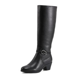 Cobb Hill Presley Women's Boot, 6 B(M) US, Black Leather