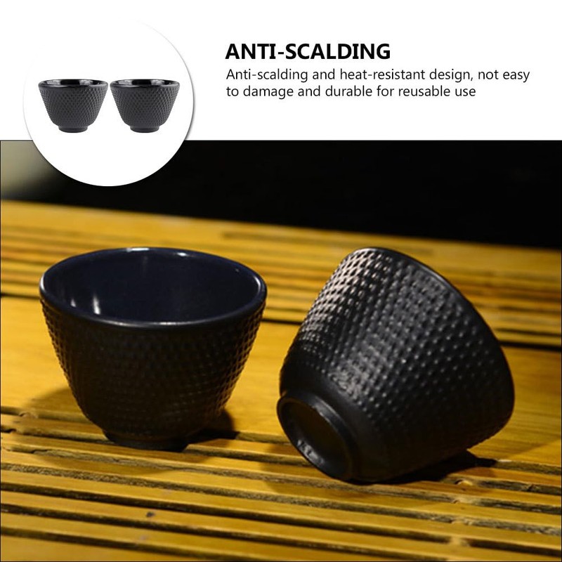 Hemoton 4 Piezas Taza De Té De Hierro Fundido Tazas