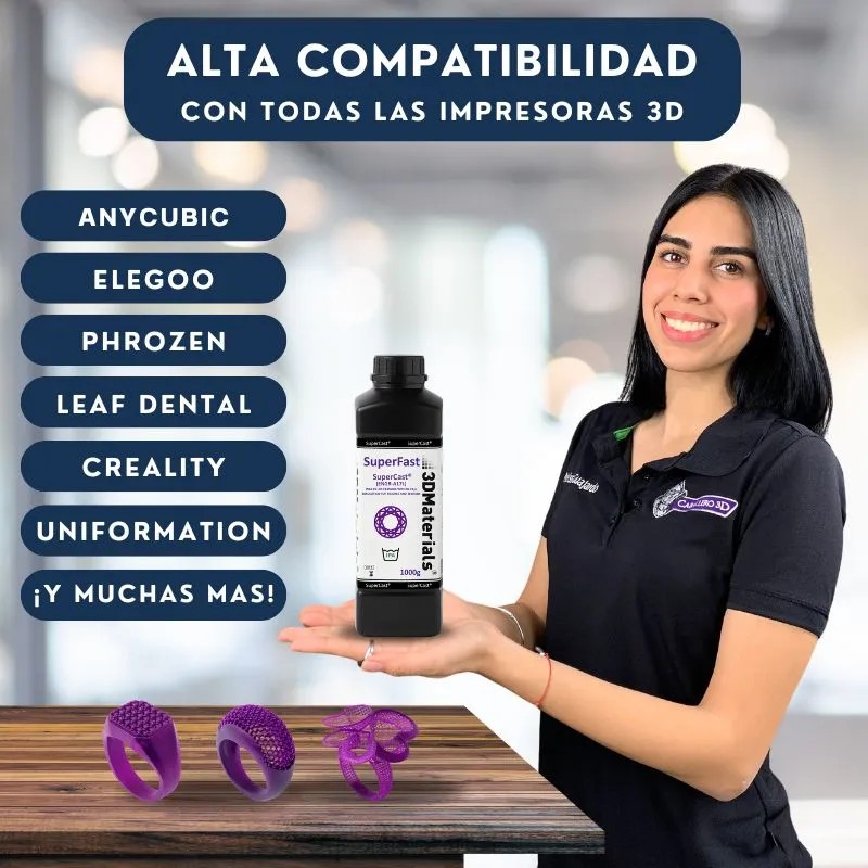 Impresora 3d Resina Calcinable Para Joyeria 3dmaterials 1kg