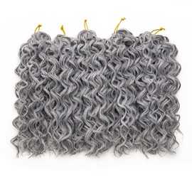 8 Packs Curly Crochet Hair GoGo Curl Crochet hair for Women Deep Wave Braiding hair,Synthetic Bohemian Crochet Braid Water Wave Crochet hair Extensions (51#, 12inch)