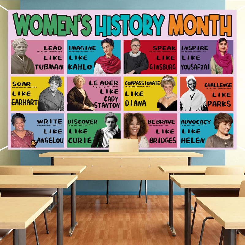 Womens History Month Decorations, Womens History Month Banner Backdrop for