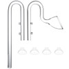 LINLAN 17mm Glass Lily Pipe, Inflow and Outflow, Fits 16/22mm