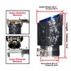 Kipalm Carbon Fiber Exhaust Tip Bolt-On Exhaust Pipe Glossy Forged
