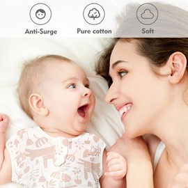 ANYEDDE Baby Transitional Swaddle Sleep Sack, Baby Swaddle Transition Bag, Cuff Removable Arms Up Design, Transitions to Arms-Free Wearable Blankets, Pink & Rabbit (3-6 Month)