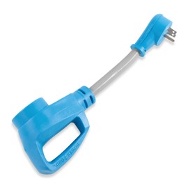 Camco PowerGrip Dogbone Adapter | Features Heavy-Duty PVC Sheath Construction, a 15-AMP Male and a 50-AMP Female Connection, and is Rated for 125 Volts (55446)
