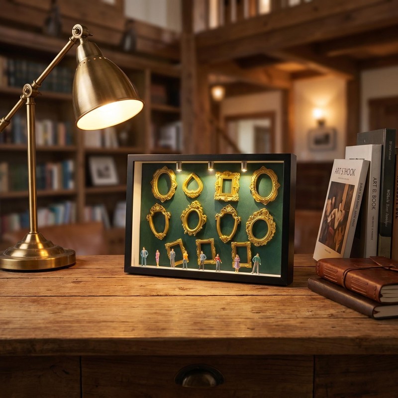 DIY Mini Museum Kit, Lighted Museum of Us Shadow Box