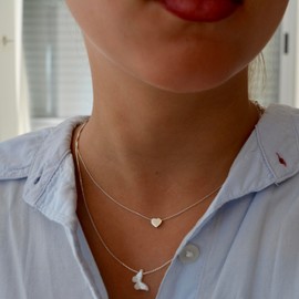 White Opal Butterfly Sterling Silver Box Chain Necklace Gift for Women Girl Delicate Opal Jewelry