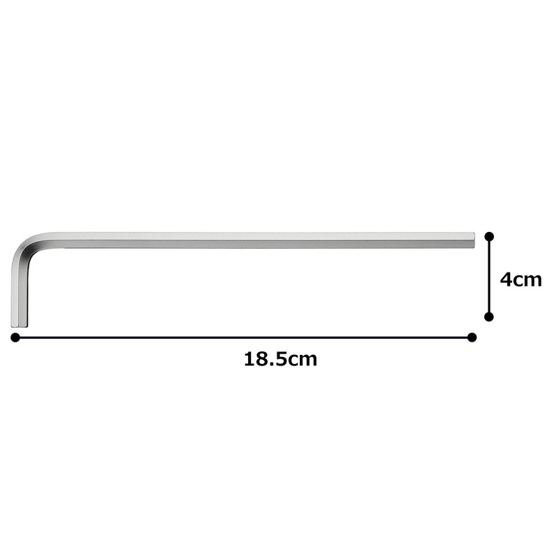Tone ALB-08 Long Hex Key L-Shaped Wrench, 1/4 Inch Width