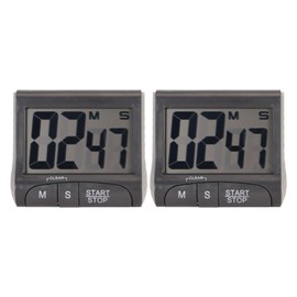 Pack of 2 Digital Timer, Magnetic Timer Clock, Short Timer, Square Kitchen Clock, Countdown Timer with Large Digital Display, Kitchen Alarm Clock, Timer, Kitchen Timer for Office, Study