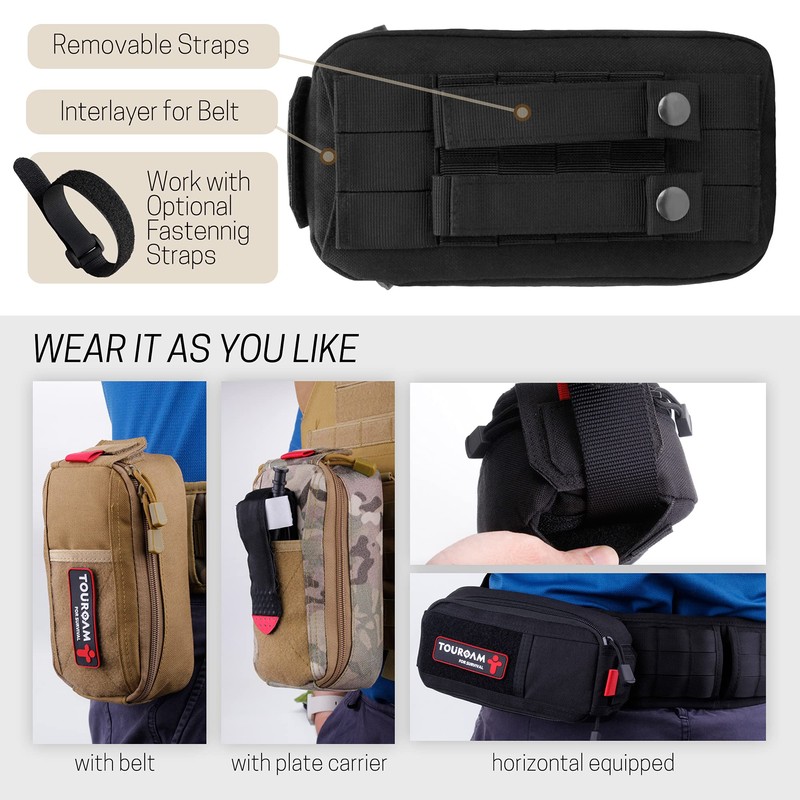 IFAK Med Trauma Kit, Multipurpose Molle Belt, EDC Bag, Tactical