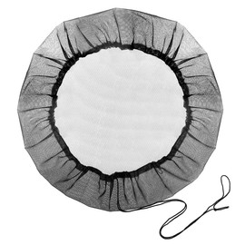 Mesh Cover for Rain Barrel, Rain Barrel Screen Net with Draw String, Water Collection Buckets Tank Protector, Keep Out Leaves, Mosquitos and Debris (1(80cm))