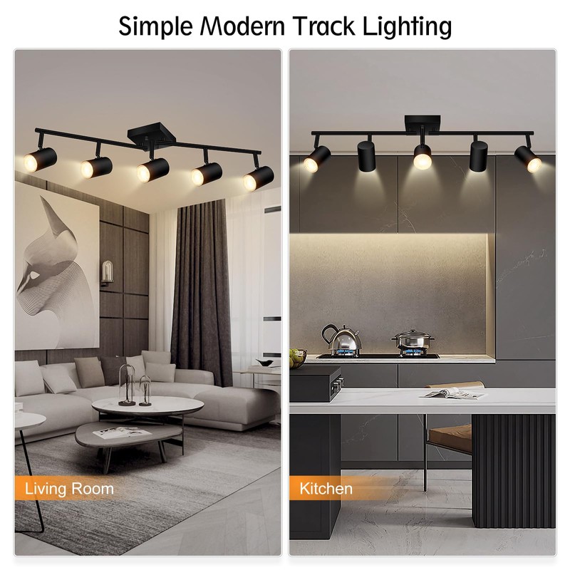 BoostArea Track Lighting Kit, Kitchen Lighting Fixtures Ceiling, 5 Light