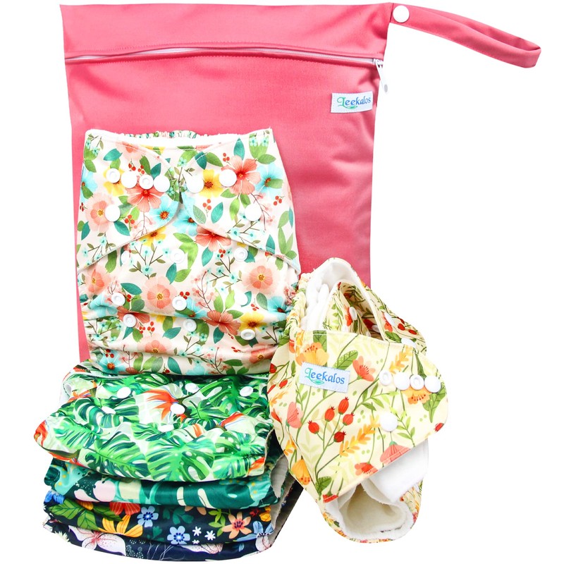 Leekalos Cloth Diapers Reusable for Boys and Girls, Baby Diaper