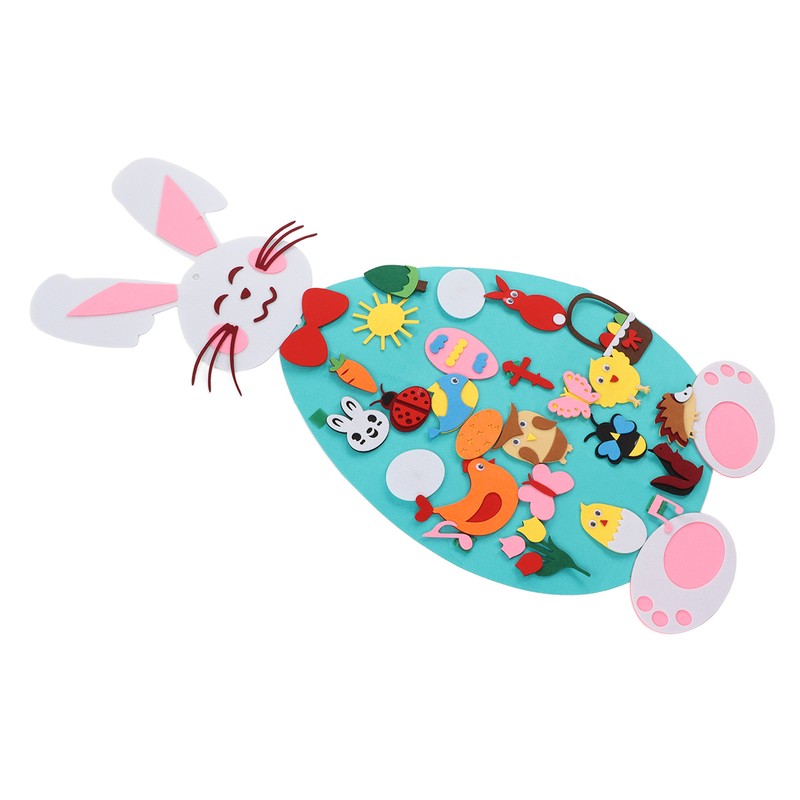 Toddler DIY Felt Rabbit Set Wall Hanging Bunny Crafts Ornaments