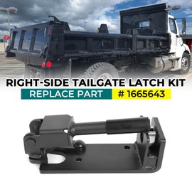 Foruly for Dump Truck Latch Left-Side Replacement 1665643, Heavy-Duty Black Tailgate Lock Kit for Large Vehicles, Cars and Trucks with Metal Dump Bodie