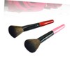 Baluue 2pcs Professional Wooden Handle Makeup Brush Set Powder Blush