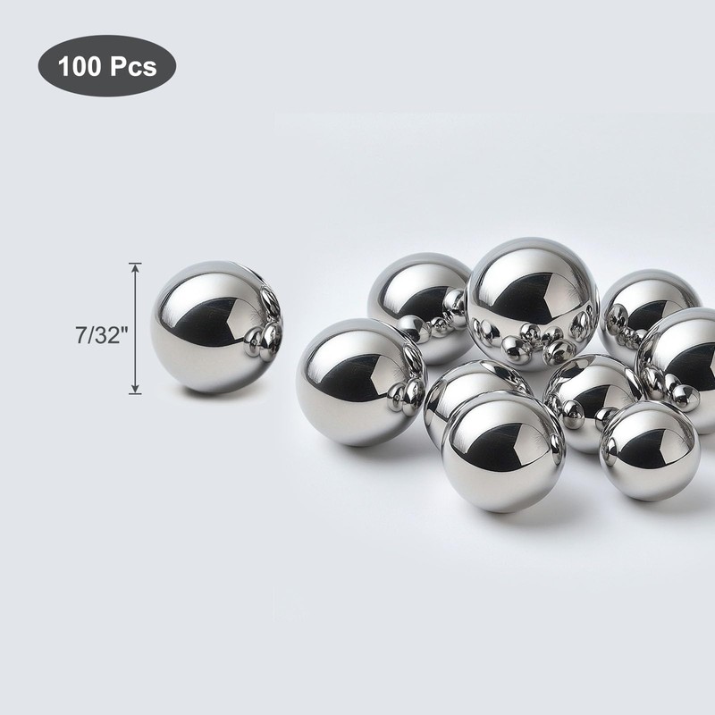 HiPicco 7/32" Bearing Balls 304 Stainless Steel G100 Precision Balls