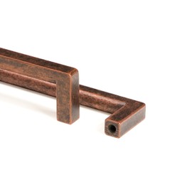 Gedotec Furniture handle made of solid metal, 1 piece handles for kitchen cabinets including mounting material, SIDO furniture handles, copper with LA: 160 mm, door handles for cupboards, cabinet