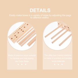 Totority Extended Bow Maker 1 Set Bow Maker Christmas Corsage Supplies Sets Wood Tools Ribbon Ribbons for Presents Ribbon Fixing Tool Wooden Rope Beige Multipurpose Christmas Decor