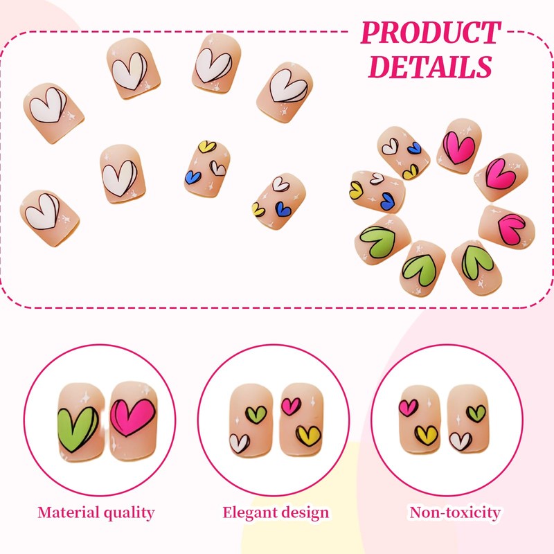 Kabwea Press On Nails Set With 24 Artificial Nails, DIY