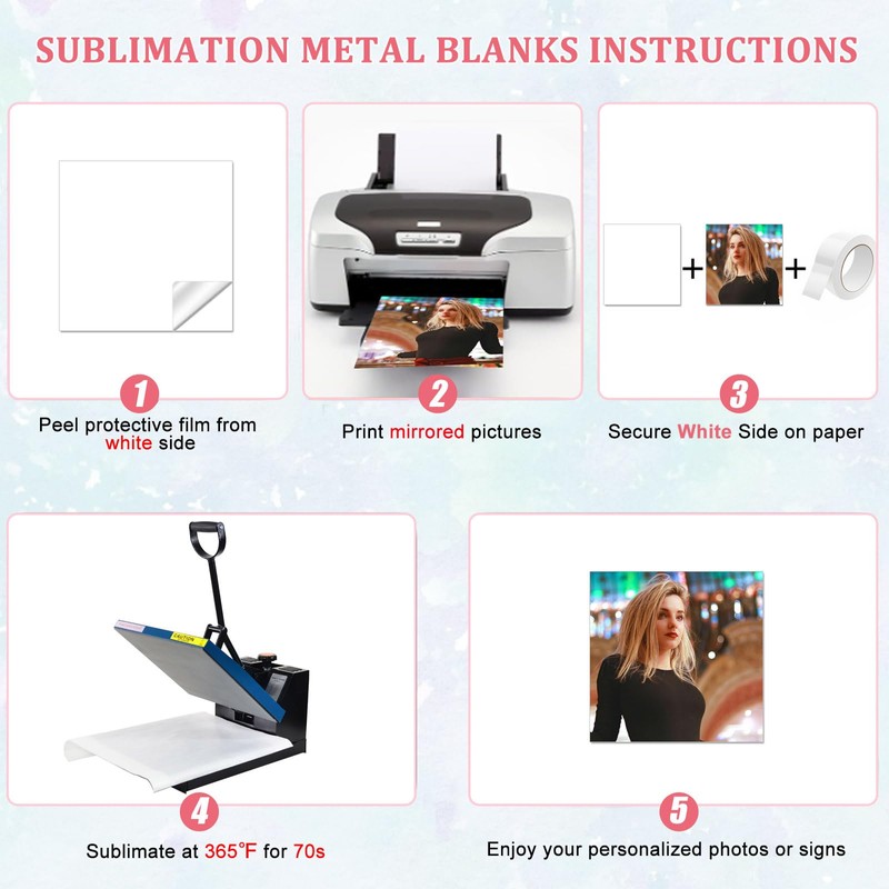 ToBeAce 20 Pcs Sublimation Metal Photo Blanks 12"x12", Aluminum Sublimation