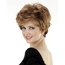 Tony of Beverly Womens Synthetic Wig ''Dion''-59: Medium Brown 95% Gray