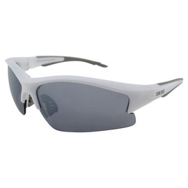 Epoch Eyewear Brodie Sport Golf Sunglasses White & Gray Frame with Smoke Lens