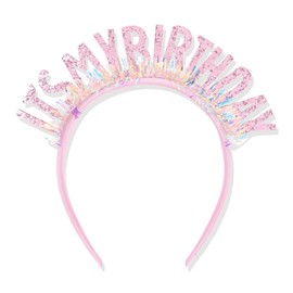CAVETEE Birthday Crown for Women and Girls - IT's MY BIRTHDAY Headband - Pink