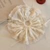 Jseng 2PCS Extra Large Lace Scrunchies for Hair, Korea Lace