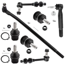 BOXI (Set of 8) Front Inner Outer Tie Rod Upper Lower Ball Joints Sway Bar End Links Fit for Dodge Ram 1500 2008 / Ram 2500 3500 2006 2007 2008 2009 4WD | Replace ES800558 ES800532 K7460 K7467 K80766