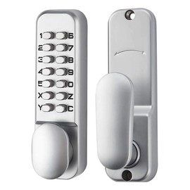 Spotact Mechanical Keyless Door Lock 6 Code Latch Lock 2-3/8'' and 2-3/4'', Suitable for Home Entry Hotel Office Studio Warehouse Archives