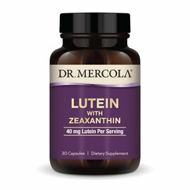 Dr. Mercola Luteína con zeaxantina, 30 porciones (30 cápsulas), sin OMG, sin gluten, sin soja