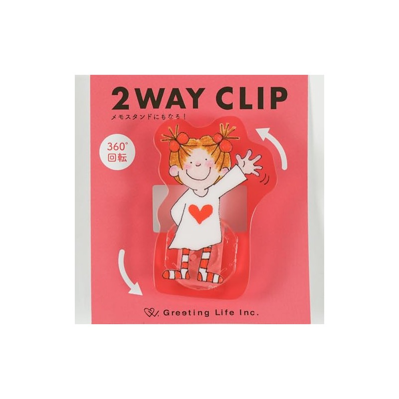 Greeting Life Acrylic Clip Rotating Coco-chan RYZ-1067 Red