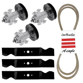 AEagle Spindle Blade Belt Kit for Cub Cadet MTD Troy-Bilt MTD Columbia Craftsman, 618-04608A 618-0671 618-0671B 618-0671D 918-0671 918-0671B 754-04138 954-04138 82519, Toro 112-0931 98024