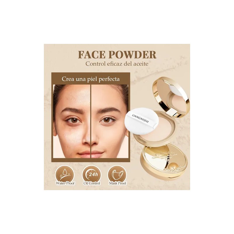 Base Maquillaje Polvo Compacto Fijador Matte 1pcs