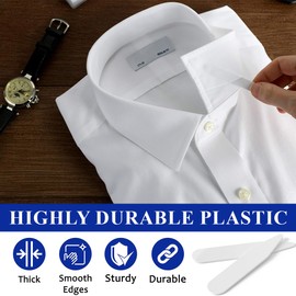 AFCJLTO Collar stiffener set for men's shirts (pack of 50) in 5 sizes - collar enhancer made of boning for optimal fit of the shirt collar, gift idea for fathers and husbands - shirt collar all over