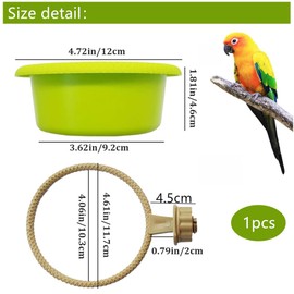 Granmagazz Bird Bath for Cage Universal Non-Slip Bird Cage Bath,Multi-Function Caged Bird Bath Bird Cage Parrot Supplies Bathing Tub, Pet Bird Bath with Stand Bird Bath for Hang Inside Cage Birdbath