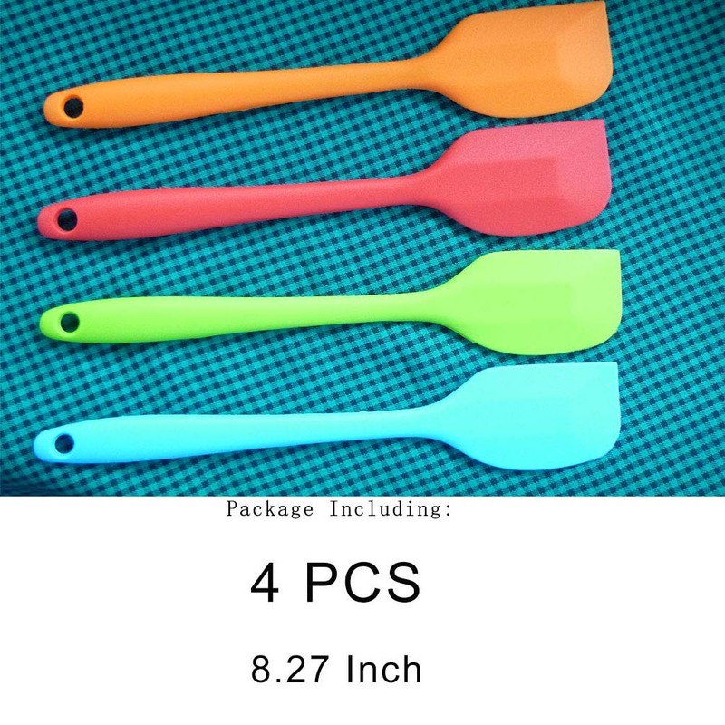 zYoung 4 Pcs Silicone Spatulas, Rubber Spatula Heat Resistant Seamless