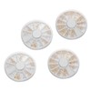 TOVINANNA Alloy Nail Art Stickers 12-Piece Set Round Plates for