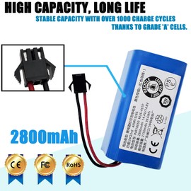 LAQUEENA 850T Battery Compatible with Proscenic 850T 850P Neatsvor X500 X520 X600 Ultenic D5 D5S Pro Series Robot Vacuum Cleaner CMICR18650F8M7-4S1P 14.4V