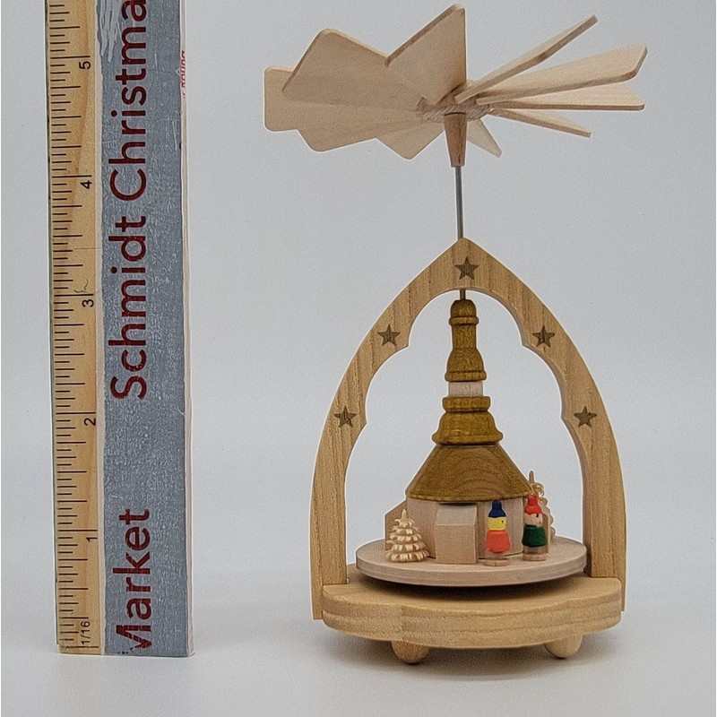 Richard Glässer 01723 Pyramid, Wood, Natural, 8 x 8 x