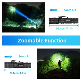 COSOOS 3 Mini LED Tactical Flashlights with Clip, 3.7inch Zoomable Bright AA Flashlight High Lumen, Pocket-Size Penlight, 1 Light Mode, Small Portable Waterproof Pen Flash Light for Camping