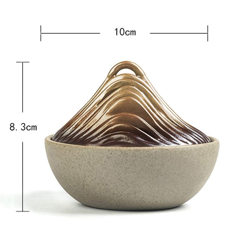 HIGHAWK Incense Burner, Pottery, Buddhist Goods, Incense Holder, Swirl, Incense
