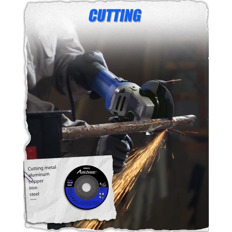 AVID POWER Angle Grinder, 7.5-Amp 4-1/2 inch Electric Grinder Power