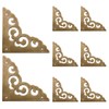 INCREWAY 8 Pack Brass Flat Corner Brackets Decorative Corner Protector