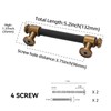 POVEFONK 10 Pack 3-3/4 inch(96mm) Black and Antique Brass Kitchen